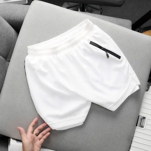 PLAIN TWO LAYERED SHORTS.