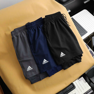 Adidas double layer sales shorts