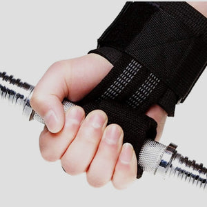 Weightlifting grip straps with wrist support